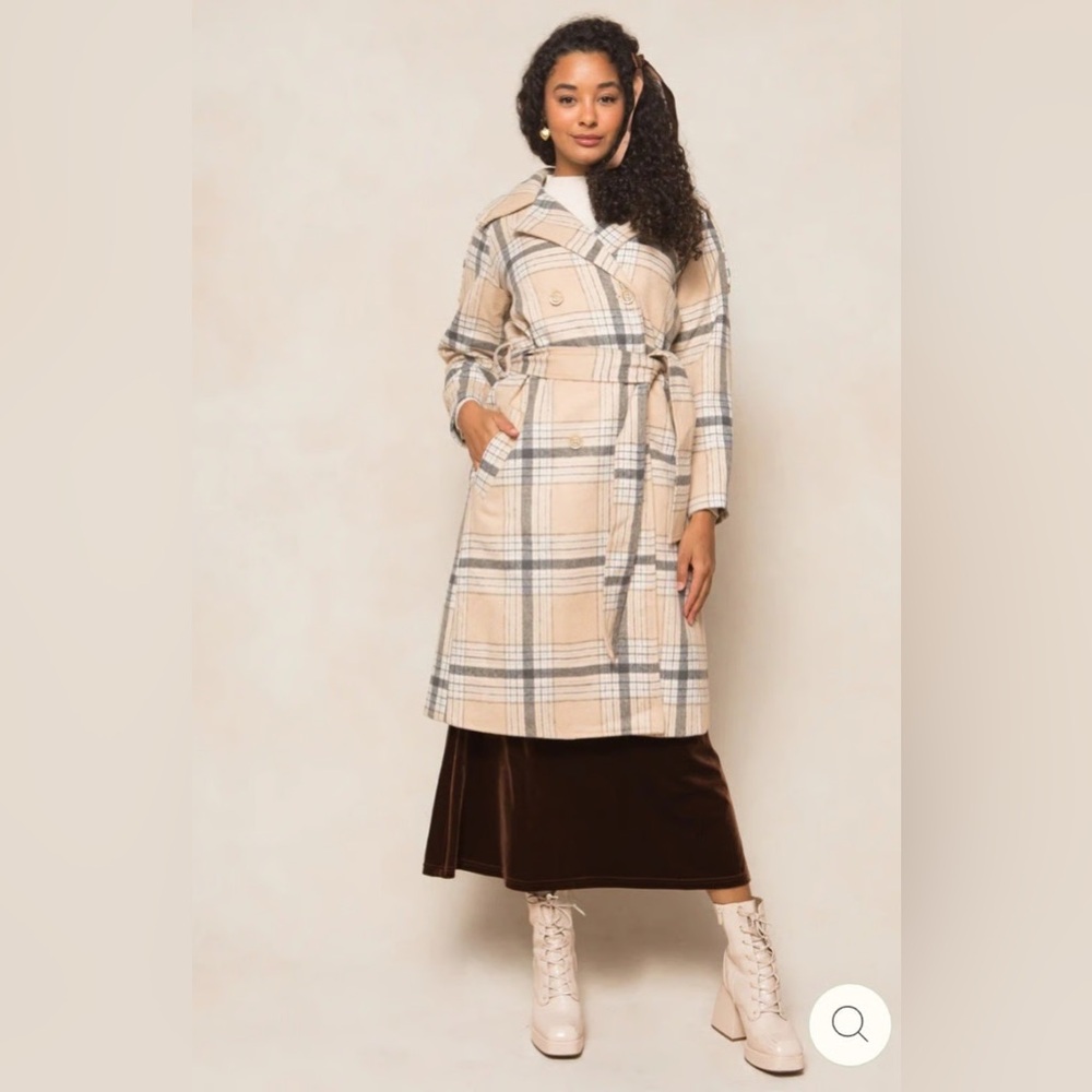 Ivy City Molly plaid coat